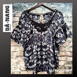 Da-Nang| Boheme Ethereal Embroidered Batik Blouse